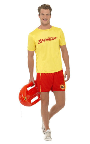 Mens Baywatch Lifeguard T-shirt Costume