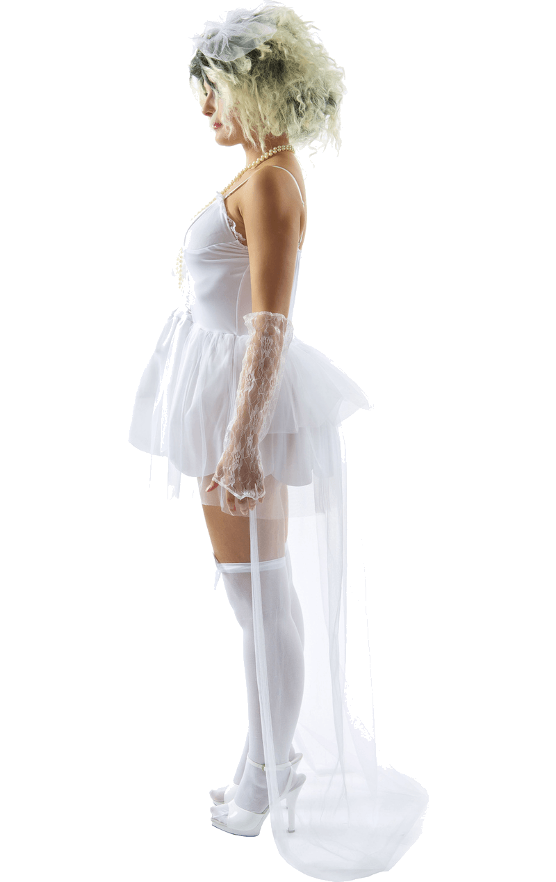 Frauen 80er Jahre Jungfrau Braut Kostüm