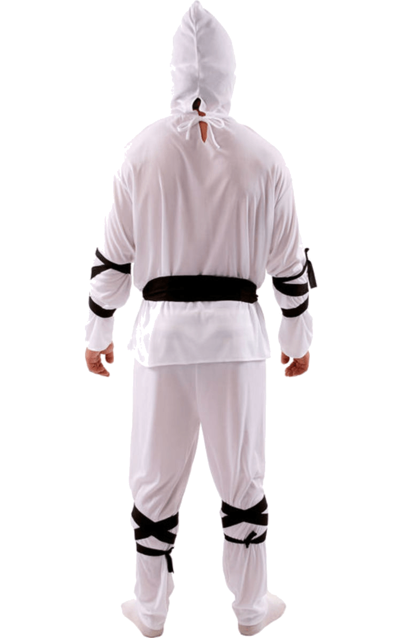 Erwachsene weiße Ninja -Kostüm