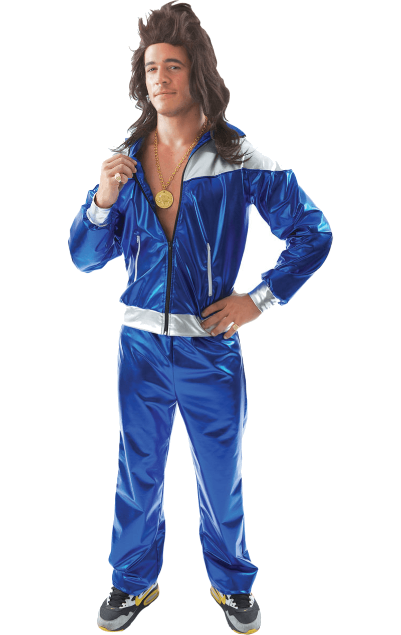 Archipere Women Men 80s Costume Retro Jacket Shell Suit Party Tracksuit  Costume,80s Costumes for Men/Windbreaker and Pants (Blue, S) - Walmart.com