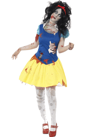 Womens Zombie Snow White Halloween Costume