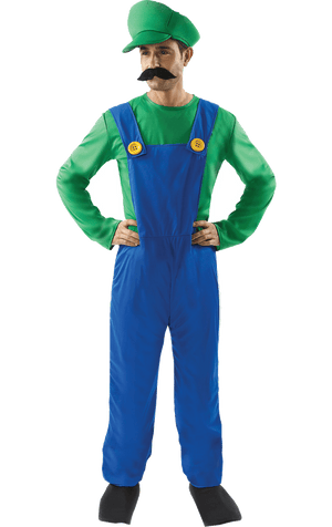 Mens Luigi Super Mario Costume