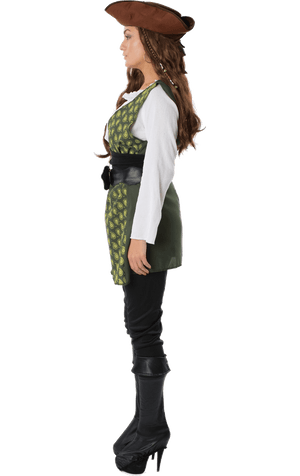 Ladies Green Pirate Costume