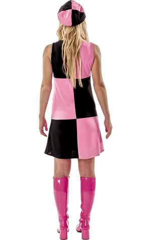 60er Jahre rosa Gogo -Kostüm