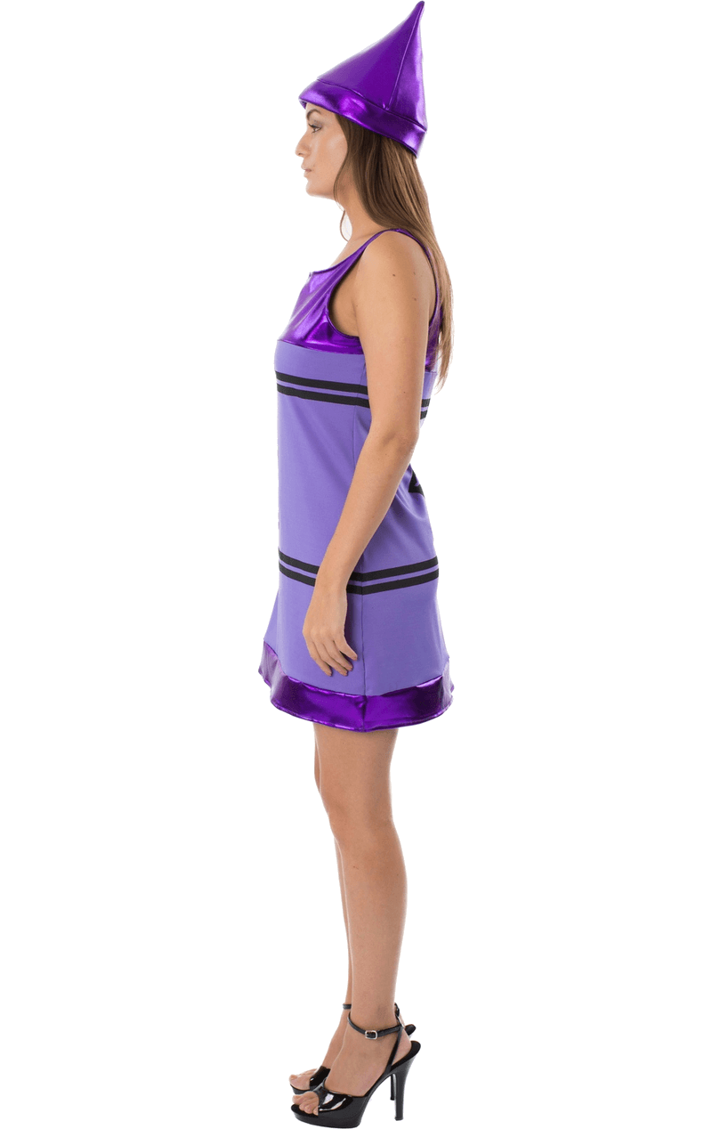 Frauen lila Buntstiftkleid Kostüm