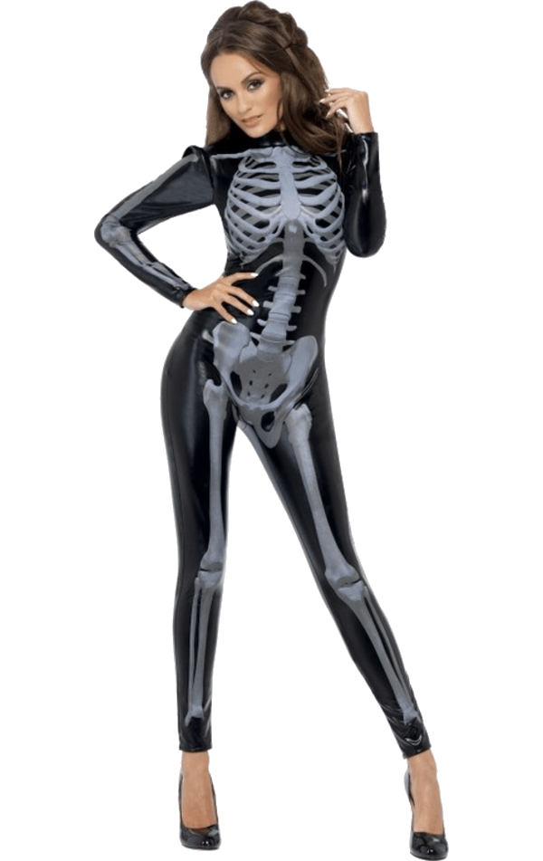 Ladies Sexy Halloween Skeleton Costume
