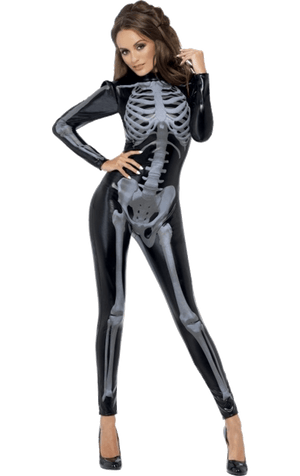 Damen sexy Halloween -Skelettkostüm