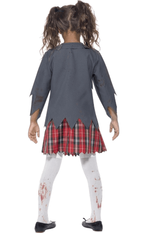 Kinder Zombie Schulmädchen Kostüm