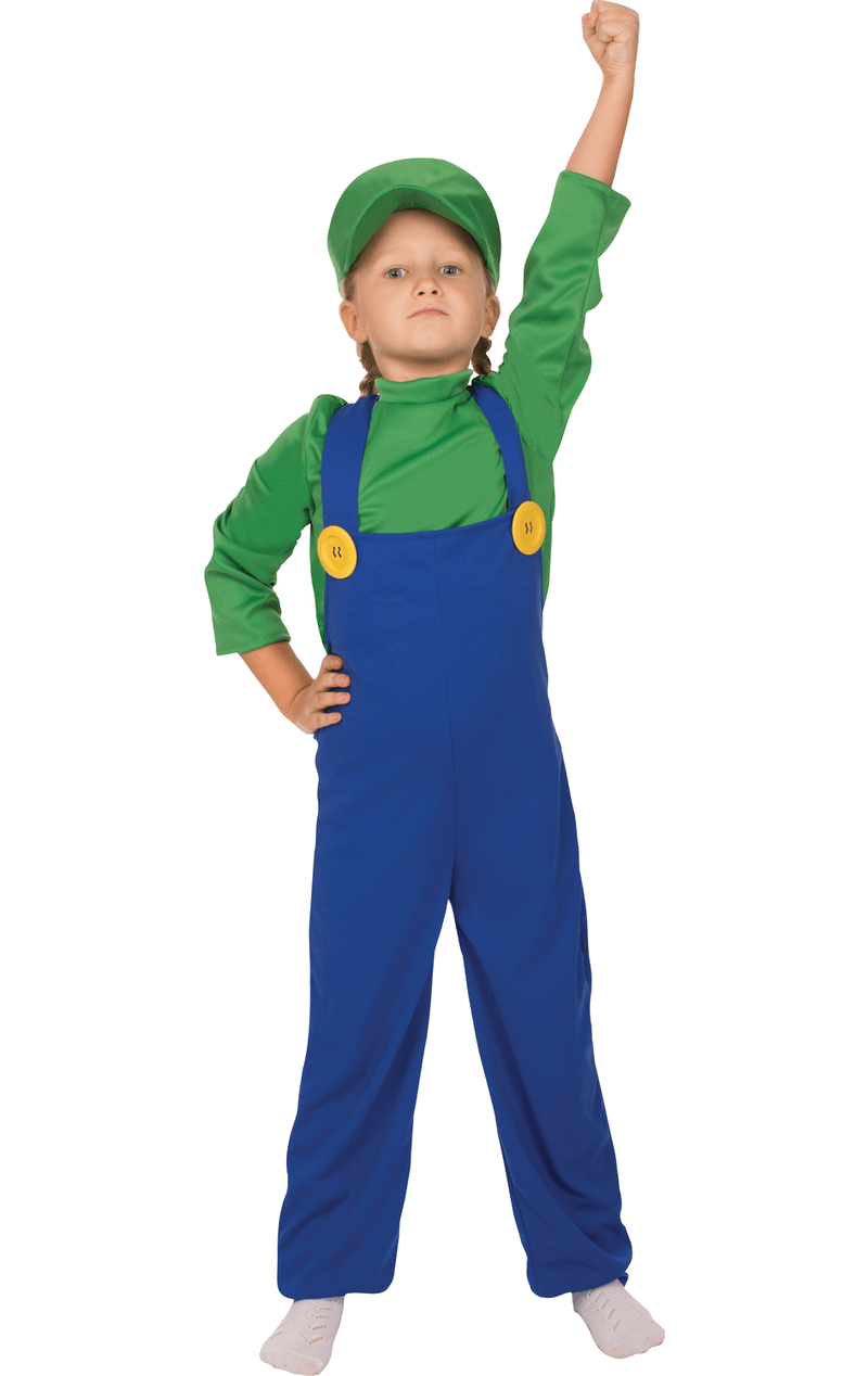 Kinder Luigi Super Mario Kostüm