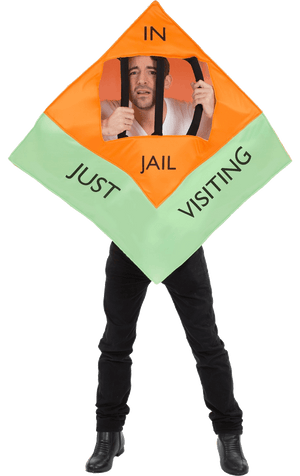 Adult Monopoly In Jail Costume