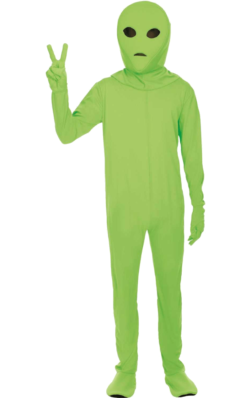 Erwachsener klassisches grünes Alien Kostüm