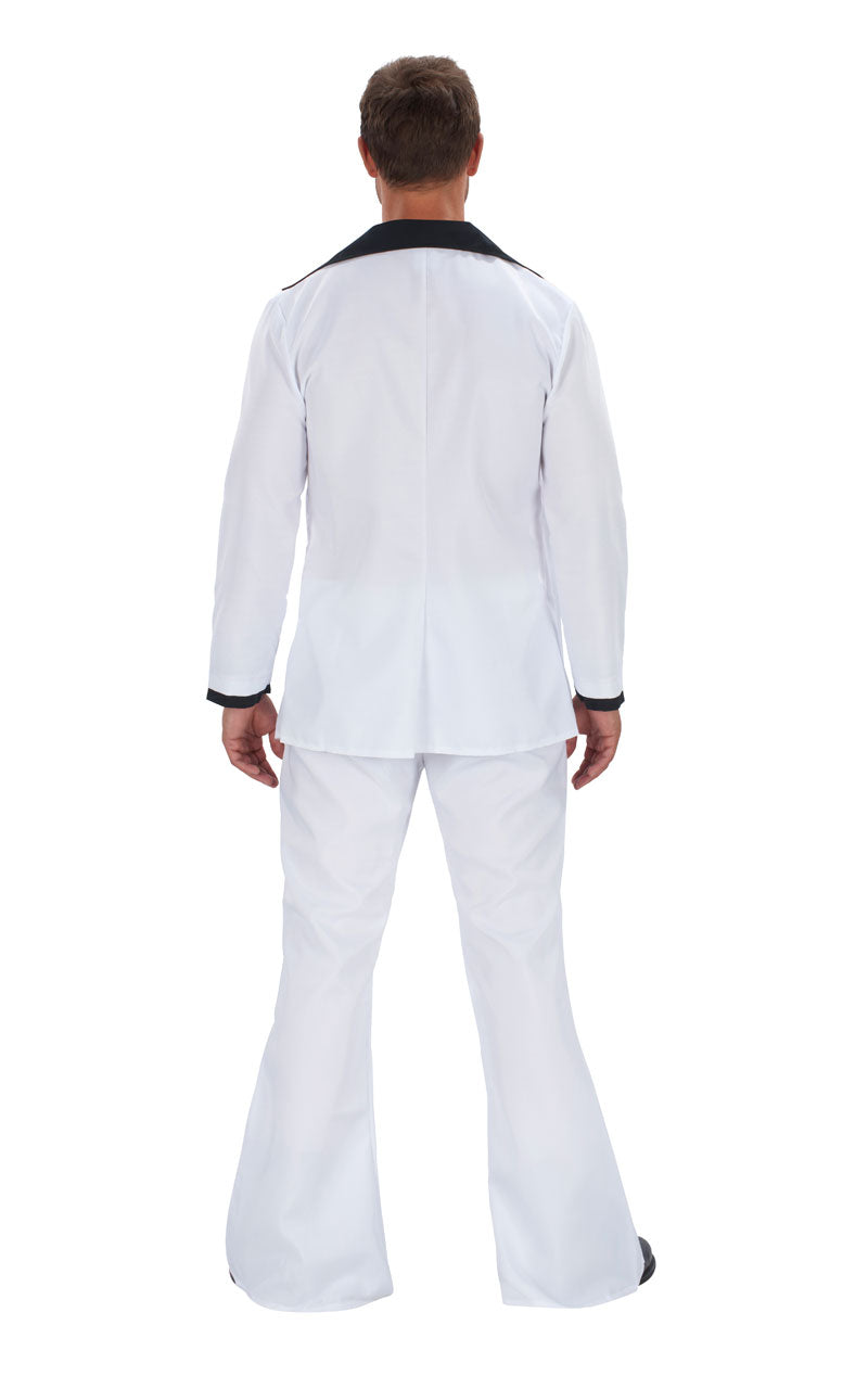 Déguisement de costume blanc des années 1970 pour adulte