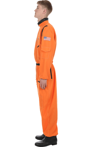 Herren orangefarbener Astronautkostüm