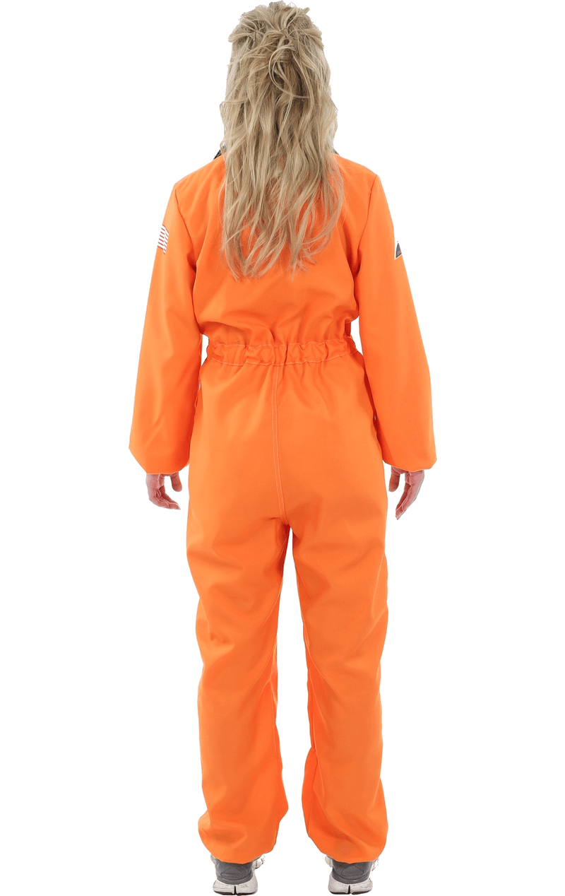 Damen Orange Astronaut Kostüm