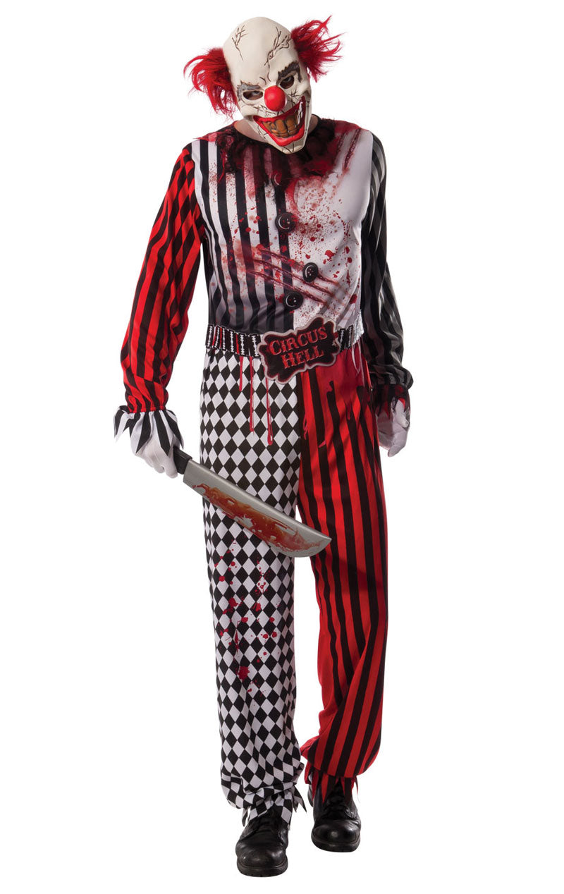 Erwachsener grausamer Clown Halloween -Kostüm