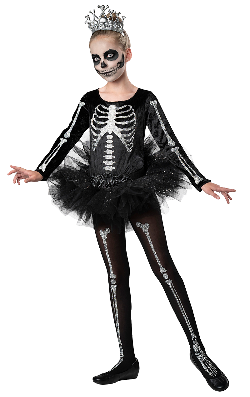 Kinder Skelly Ballerina Kostüm