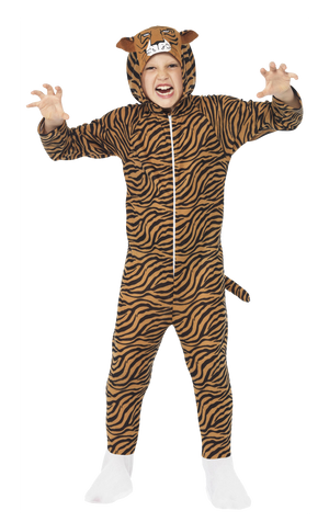 Kinder Tiger Jumpsuit Kostüm