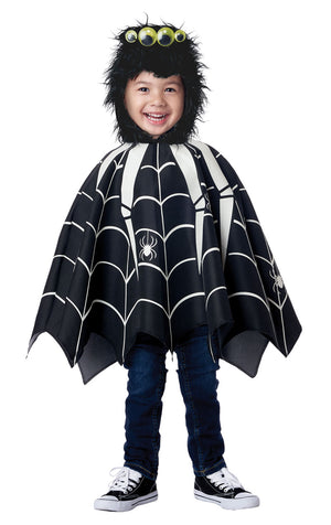 Kids Glow-in-the-dark Spider Poncho Costume