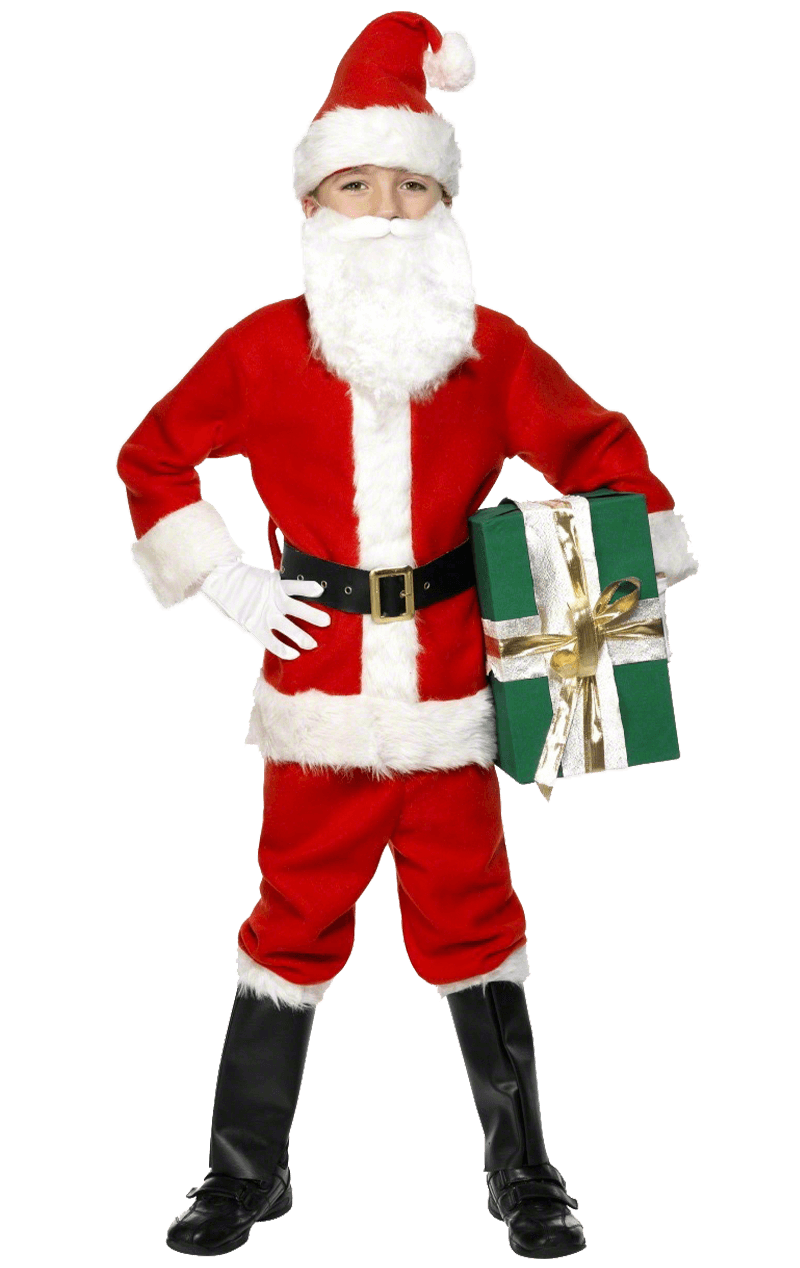 Costume de Père Noël de Luxe pour Enfants
