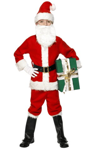 Kinder Deluxe Santa Kostüm