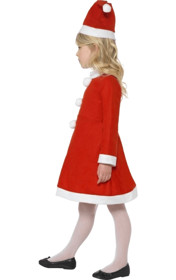 Kinder schätzen das Kostüm von Weihnachtsmädchen