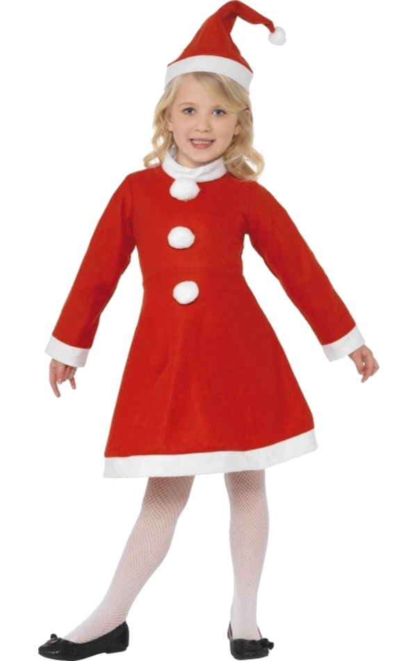 Kinder schätzen das Kostüm von Weihnachtsmädchen