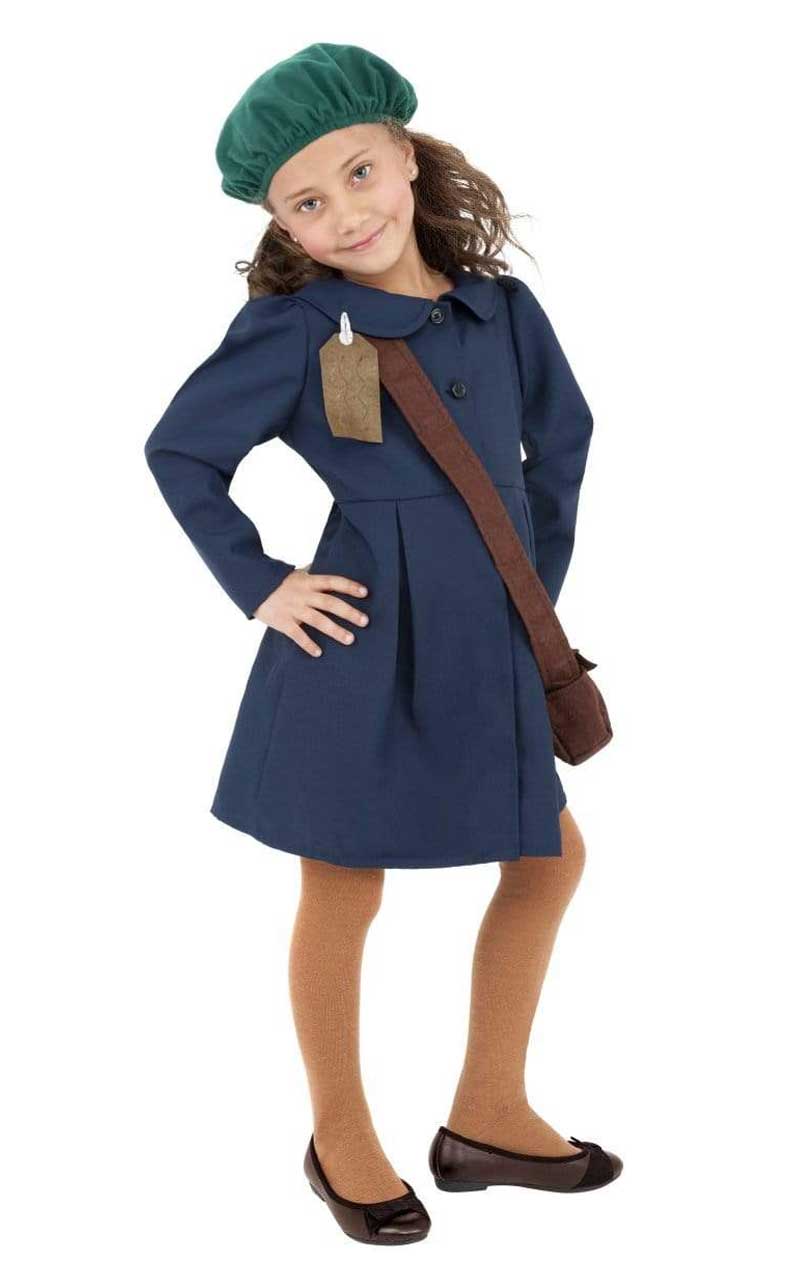 Kinder WW2 Evakuee Girl Kostüm