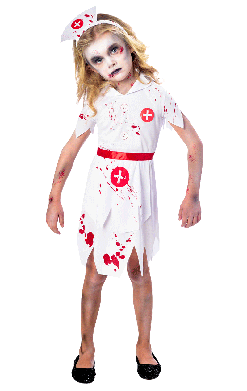 Kinder Zombie Krankenschwester Kostüm