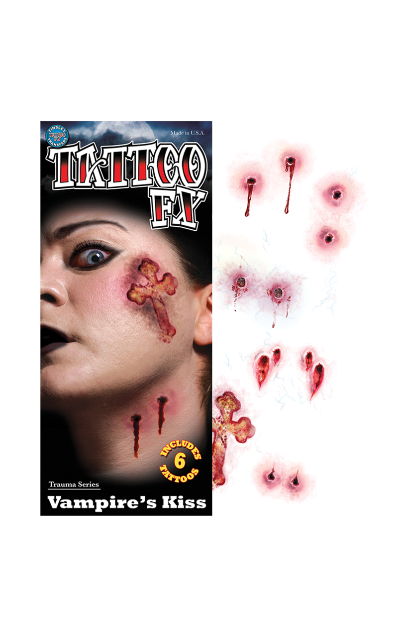 Vampire Kiss Temporary Tattoos