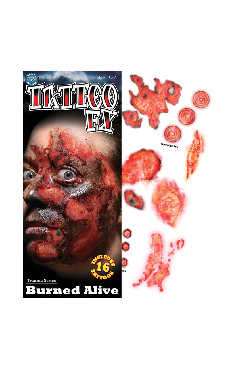 Alive temporäre Tattoos verbrannt