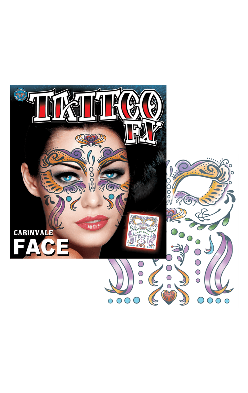 Carnivale Face Tattoo Accessoire