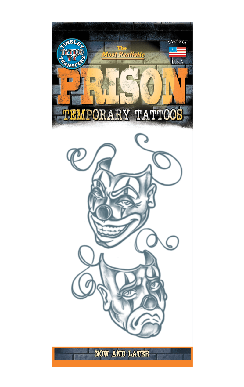 Facepieces Gefängnis Tattoo Accessoire