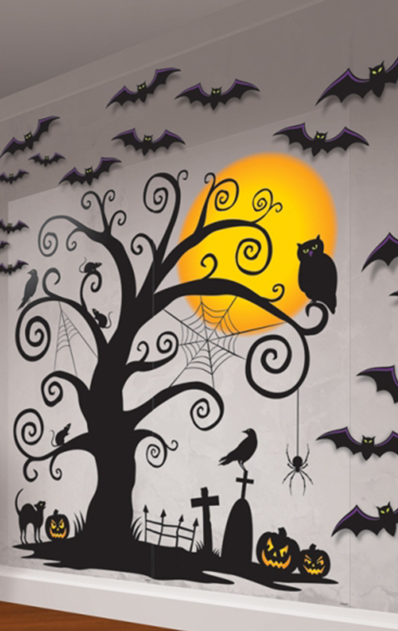 Everlasting Glow 24 in. D Champagne Gold Halloween Wall Decor with Metal  Bat Decorations and Micro LED Lights 2666460EC - The Home Depot
