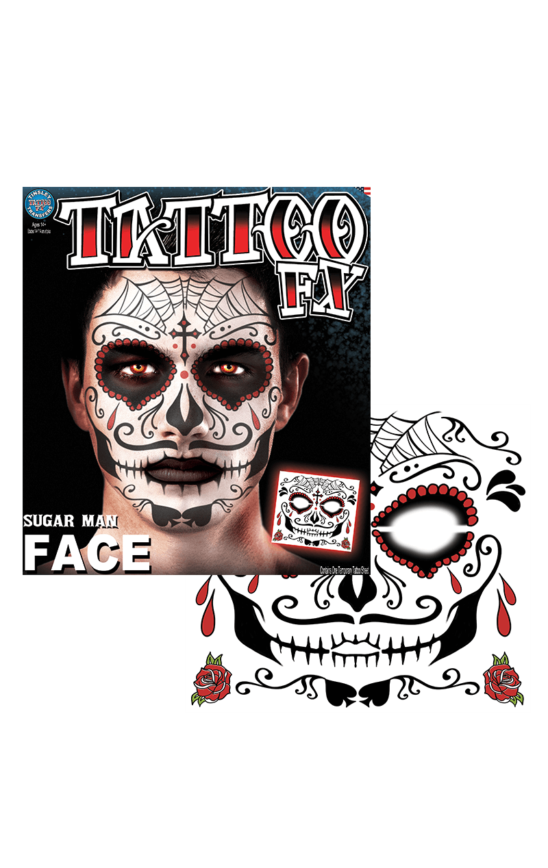 Day of the Dead Face Tattoo