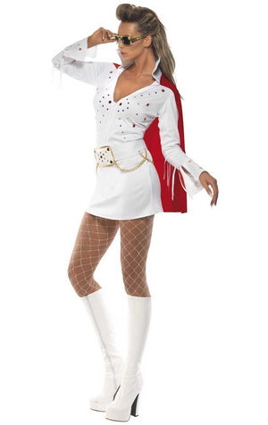 Womens White Elvis Costume