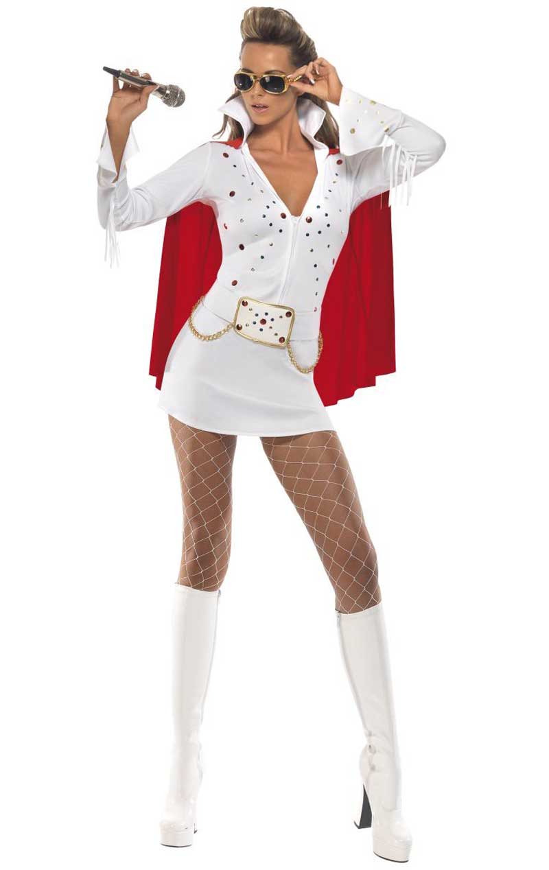 Womens White Elvis Costume