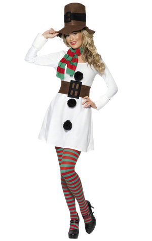 Womens Miss Snowman Costume
