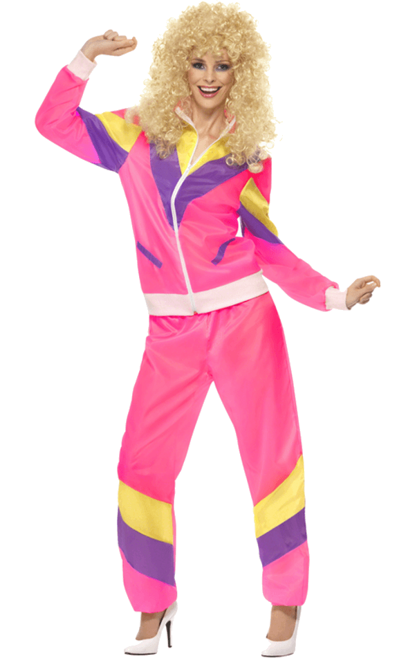 Damen 80er Retro Shellsuit Kostüm