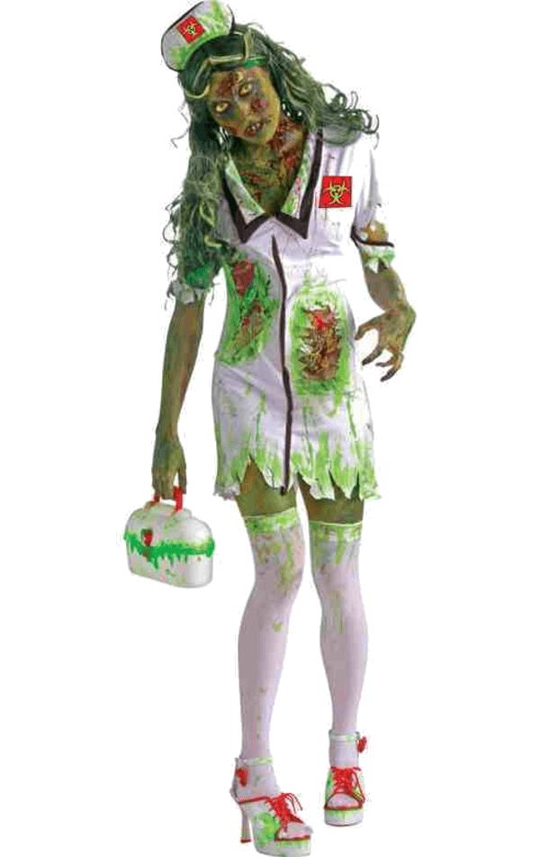 Frauen Biohazard Zombie Krankenschwester Kostüm