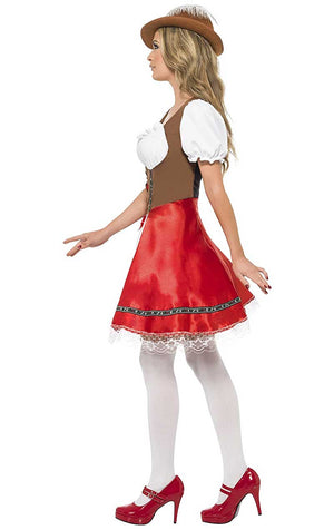 Womans Red Bavarian Costume