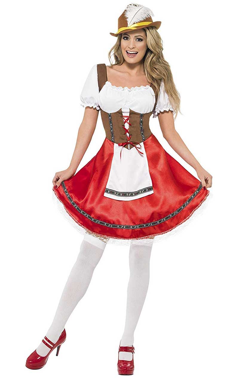 Womans Red Bavarian Costume
