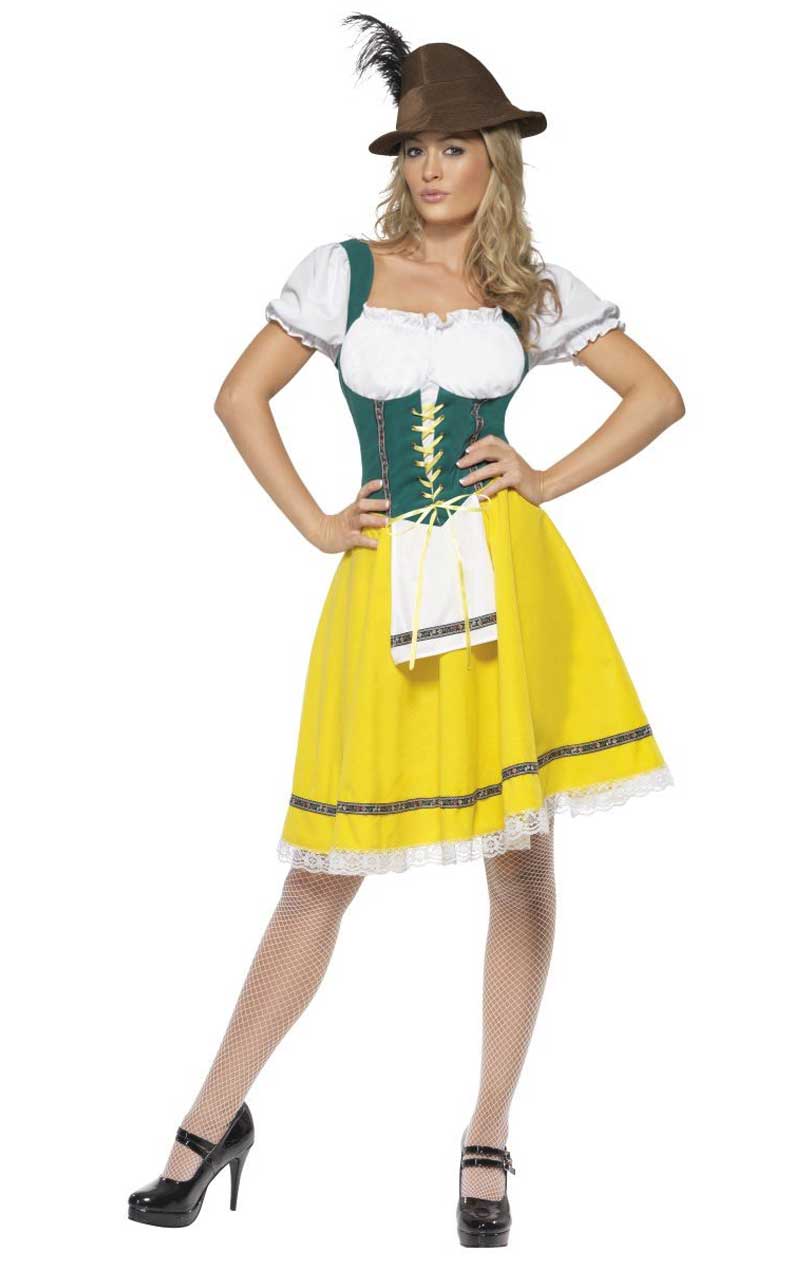 Womens Yellow Bavarian Costume