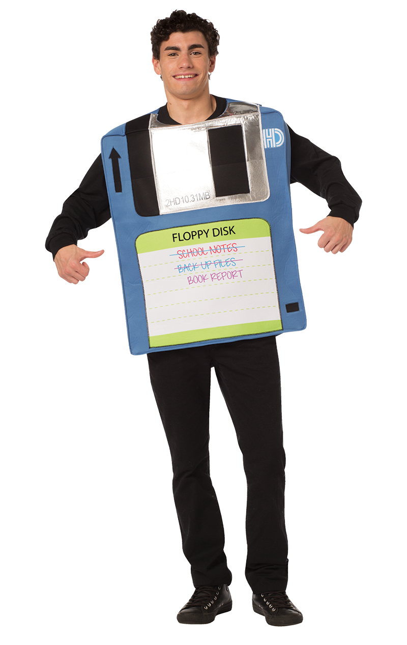 Adult Floppy Disc Costume - fancydress.com