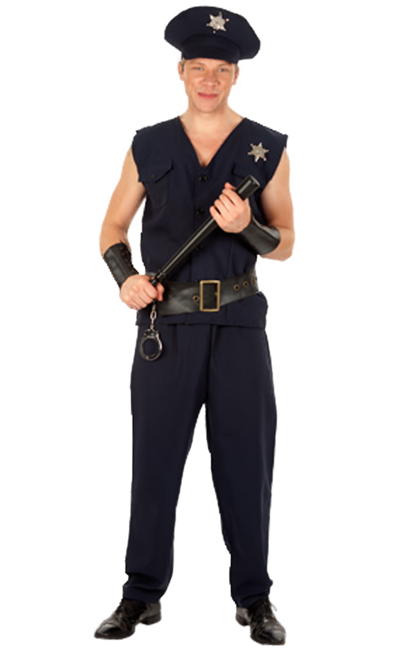 Mens Policeman and Cuffs Costume
