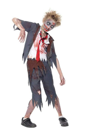 Kids Zombie School Boy Costume