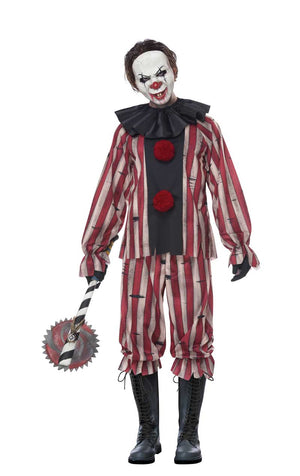 Mens Plus Size Nightmare Clown Kostüm