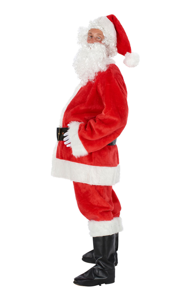 Erwachsene Deluxe Plüsch Santa Kostüm