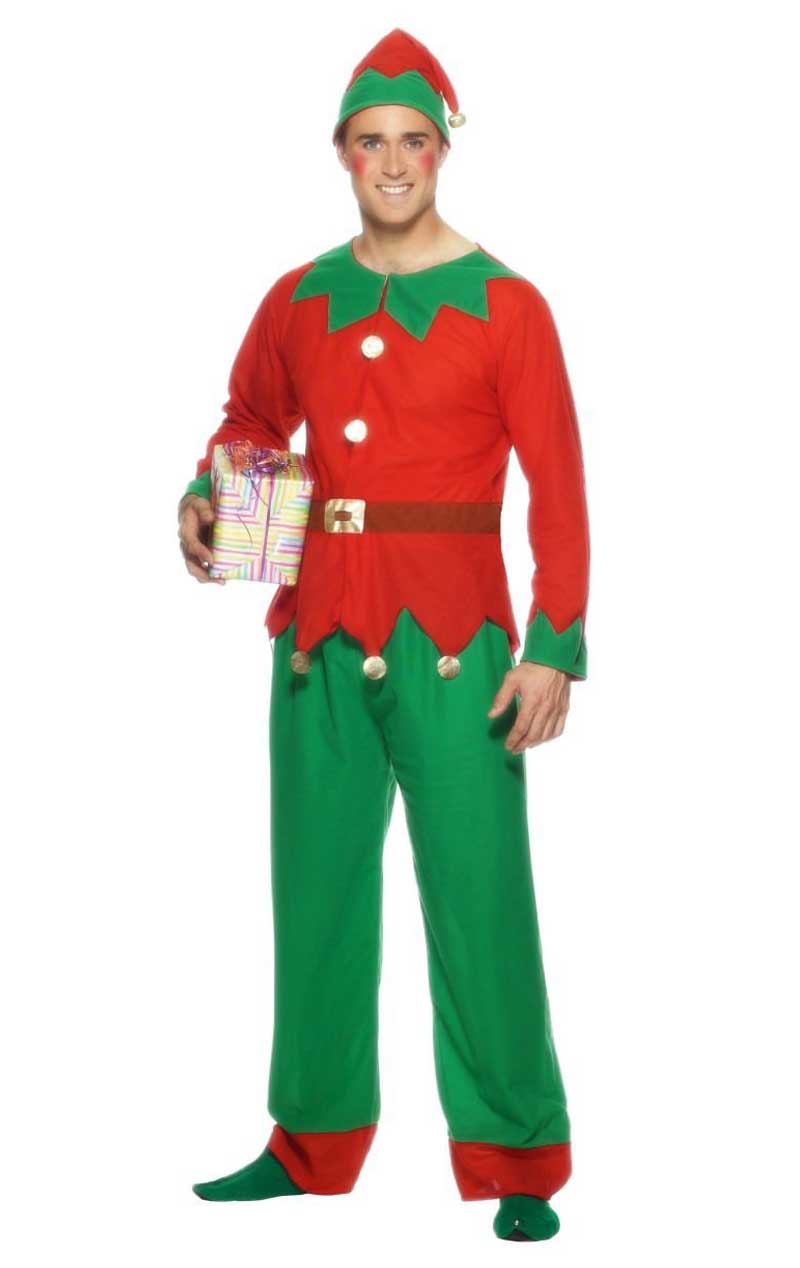 Mens Festive Elf Costume