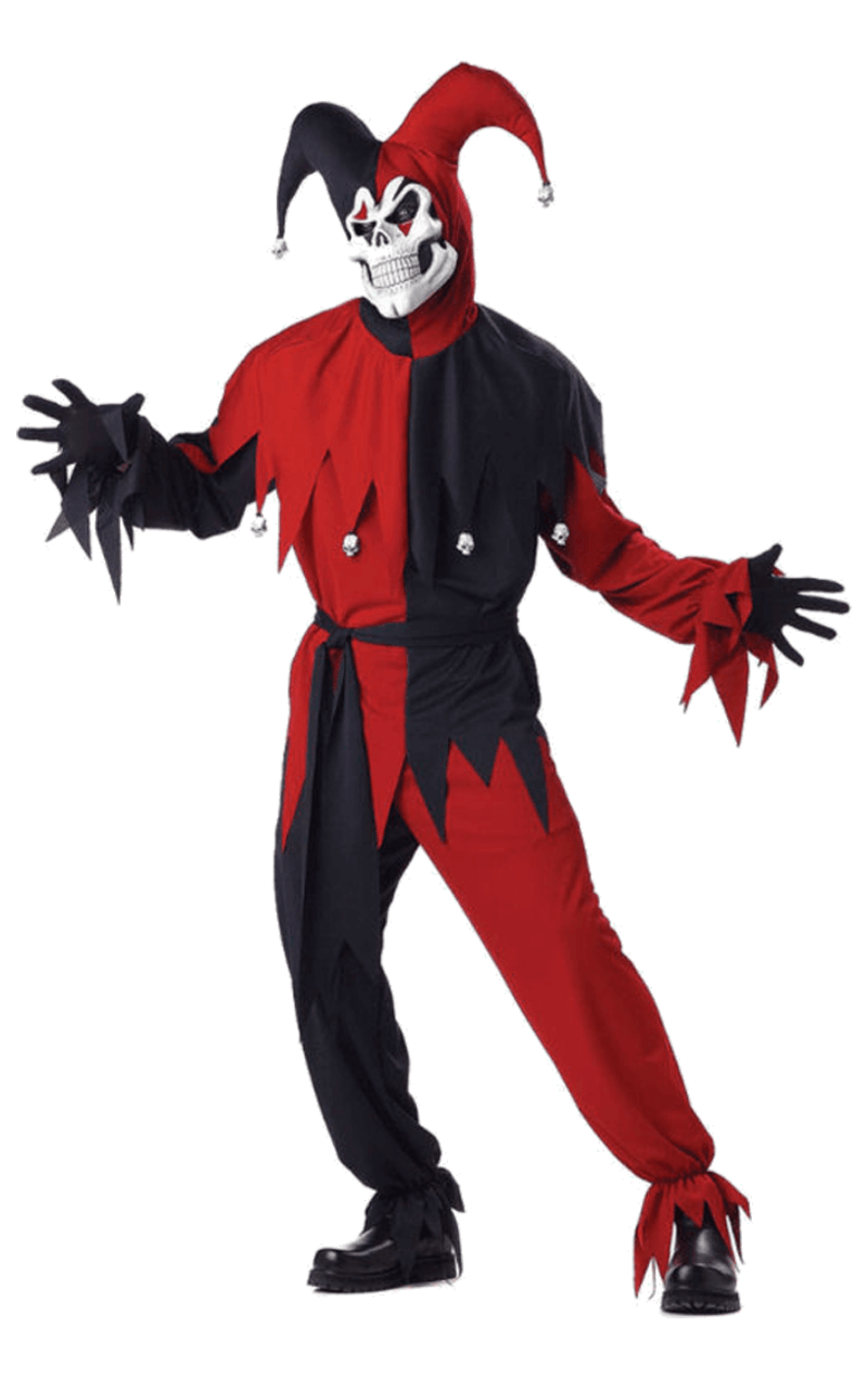 Herren Showtime Evil Halloween Jester Kostüm