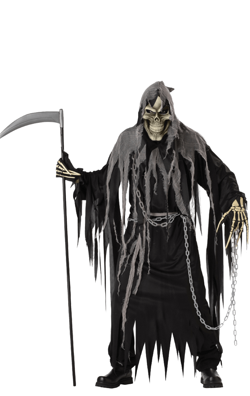 Mens Decayed Halloween Grim Reaper Costume